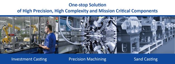 Investment casting, precision machining, sand casting
